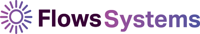 Logo for Flows Systems, et teknologiselskab specialiseret i optimerede arbejdsgange og automatisering.