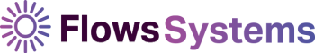 Logo for Flows Systems, et teknologiselskab specialiseret i optimerede arbejdsgange og automatisering.